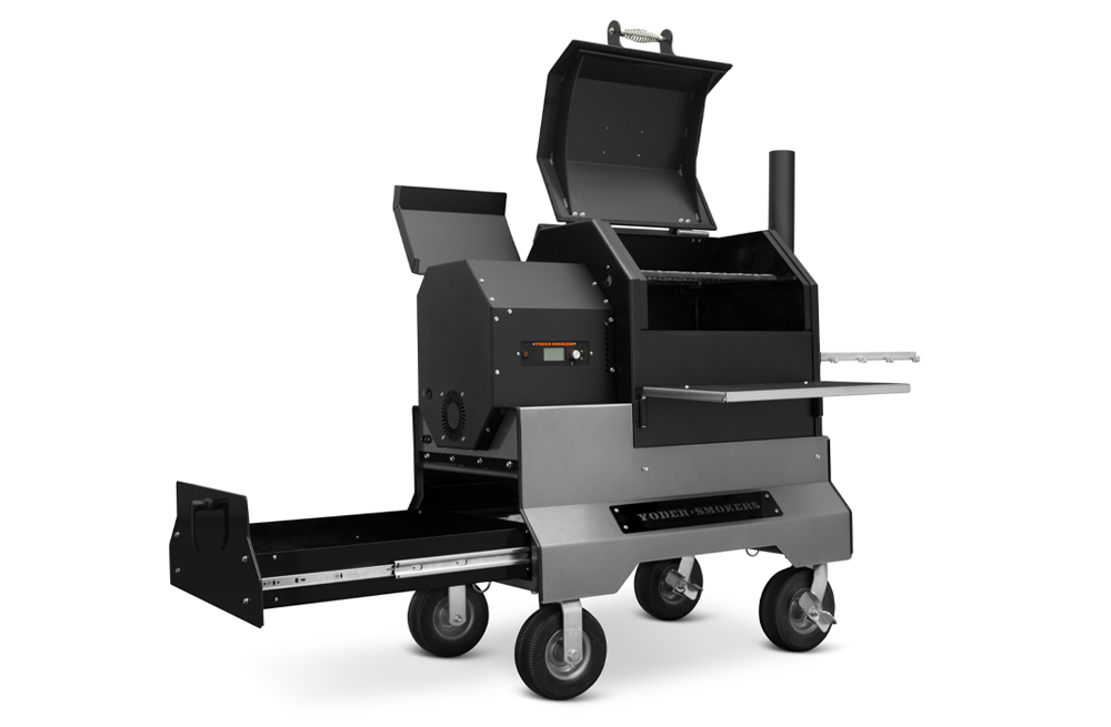 YS480S Competition Pellet Grill with Stainless Steel Shelves and Drawers by Yoder Smokers