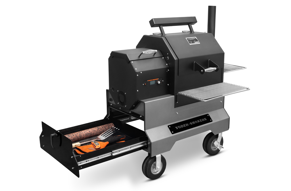 YS480S Competition Pellet Grill with Wire Shelves and Drawers by Yoder Smokers