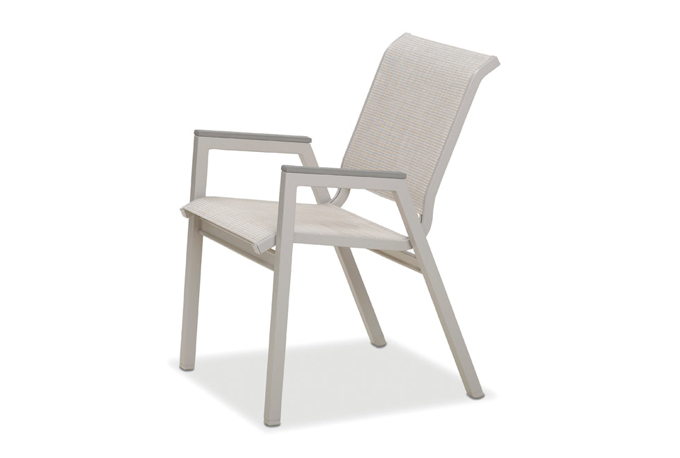 Bazza Sling Bistro Stacking Chair with Polymer Accents By Telescope Casual