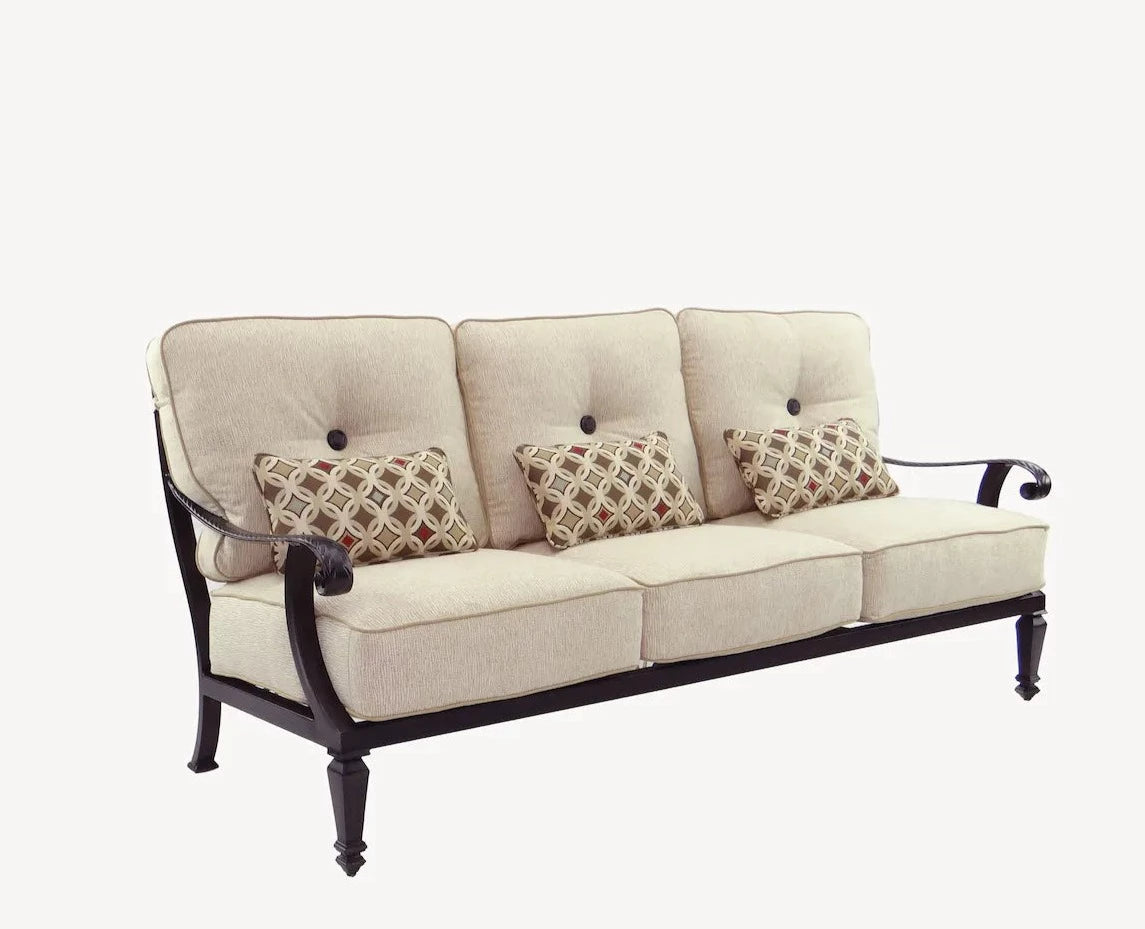 Buy Bellagio Cushioned Loveseat w/ Two Accent Pillows By Castelle - Classic  Patio Furniture On Sale $4,650.00