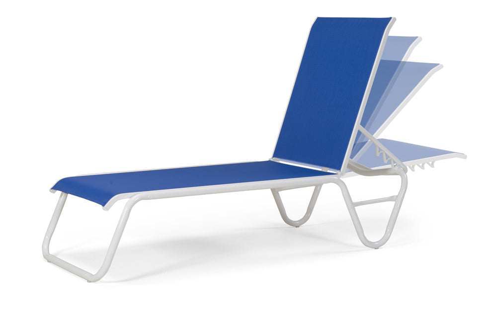 Gardenella Sling Four-Position Lay-flat Stacking Armless Chaise