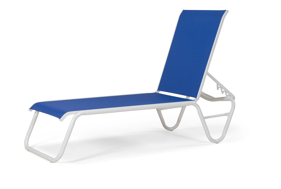 Gardenella Sling Four-Position Lay-flat Stacking Armless Chaise