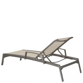 Elance Relaxed Sling Chaise Lounge with Arms by Tropitone