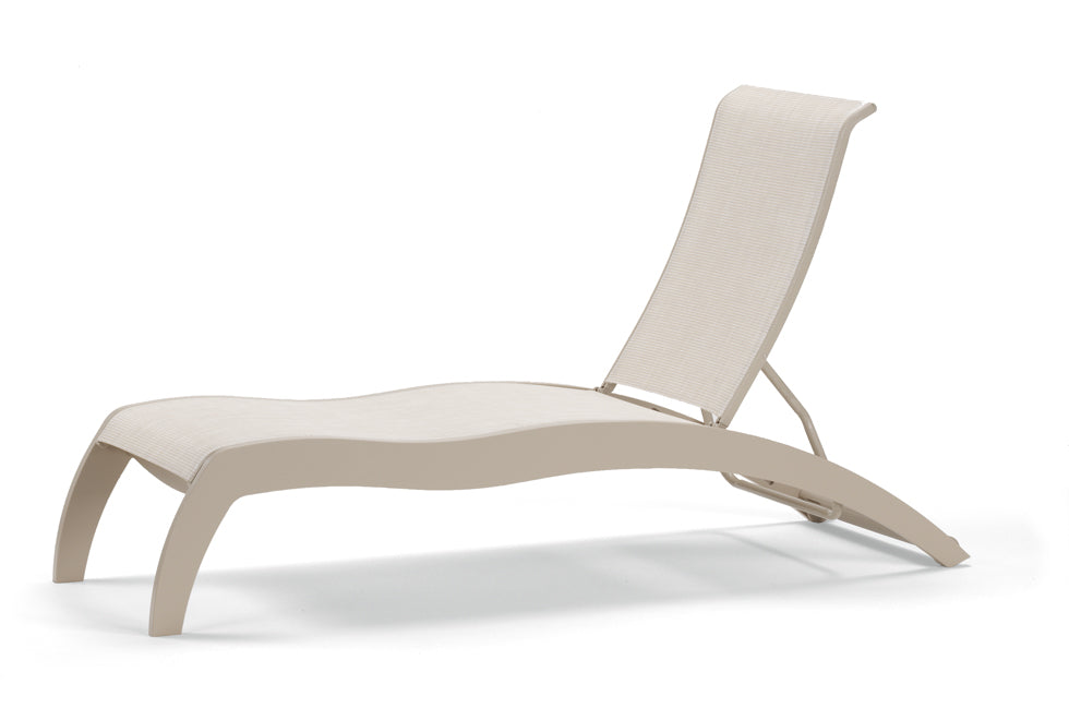 Dune MGP Sling Stacking Armless Chaise With Wheels