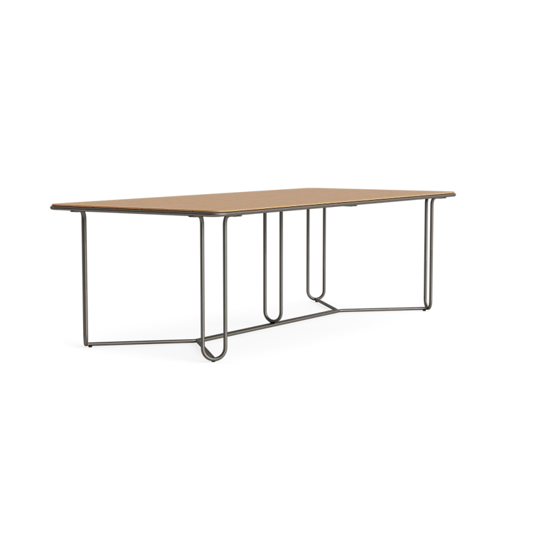 Walter Lamb Aluminum 43" X 97" Rectangular Dining Table by Brown Jordan