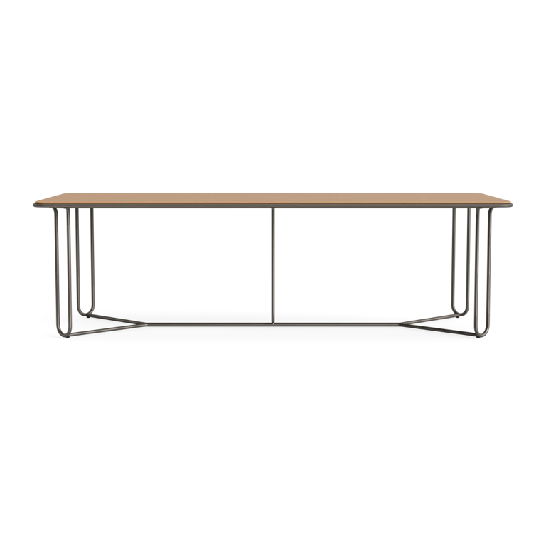 Walter Lamb Aluminum 43" X 97" Rectangular Dining Table by Brown Jordan