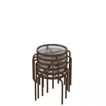 Acrylic 20" Round Stacking Tea Table stacked