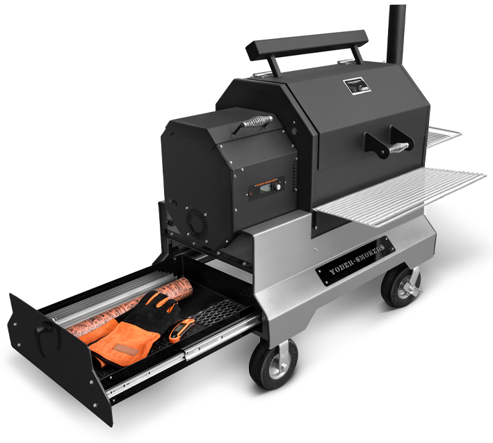 YS640S Competition Pellet Grill with Wire Shelves and Drawer by Yoder Smokers