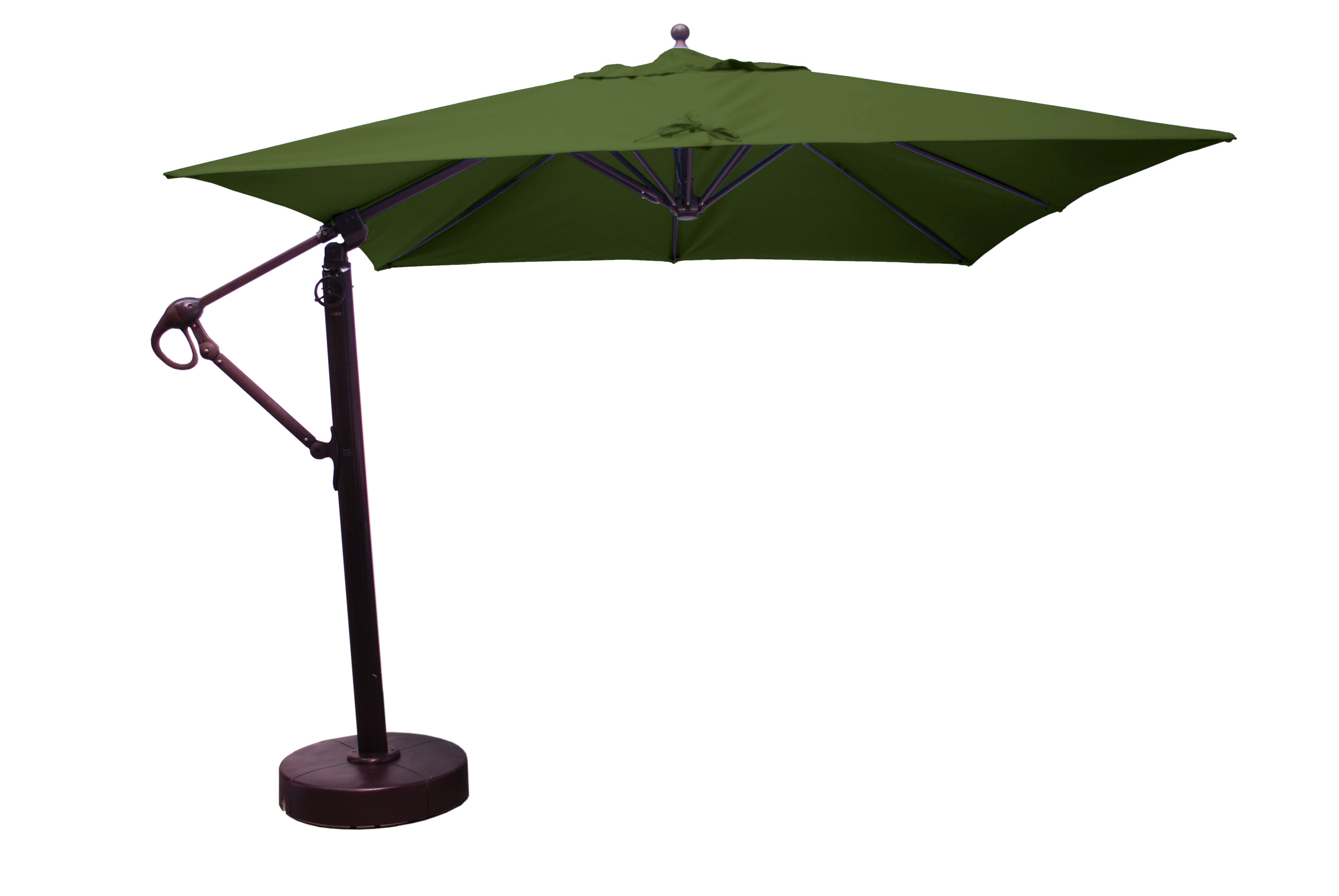 10'x10’ Square Cantilever Umbrella With Base by Galtech