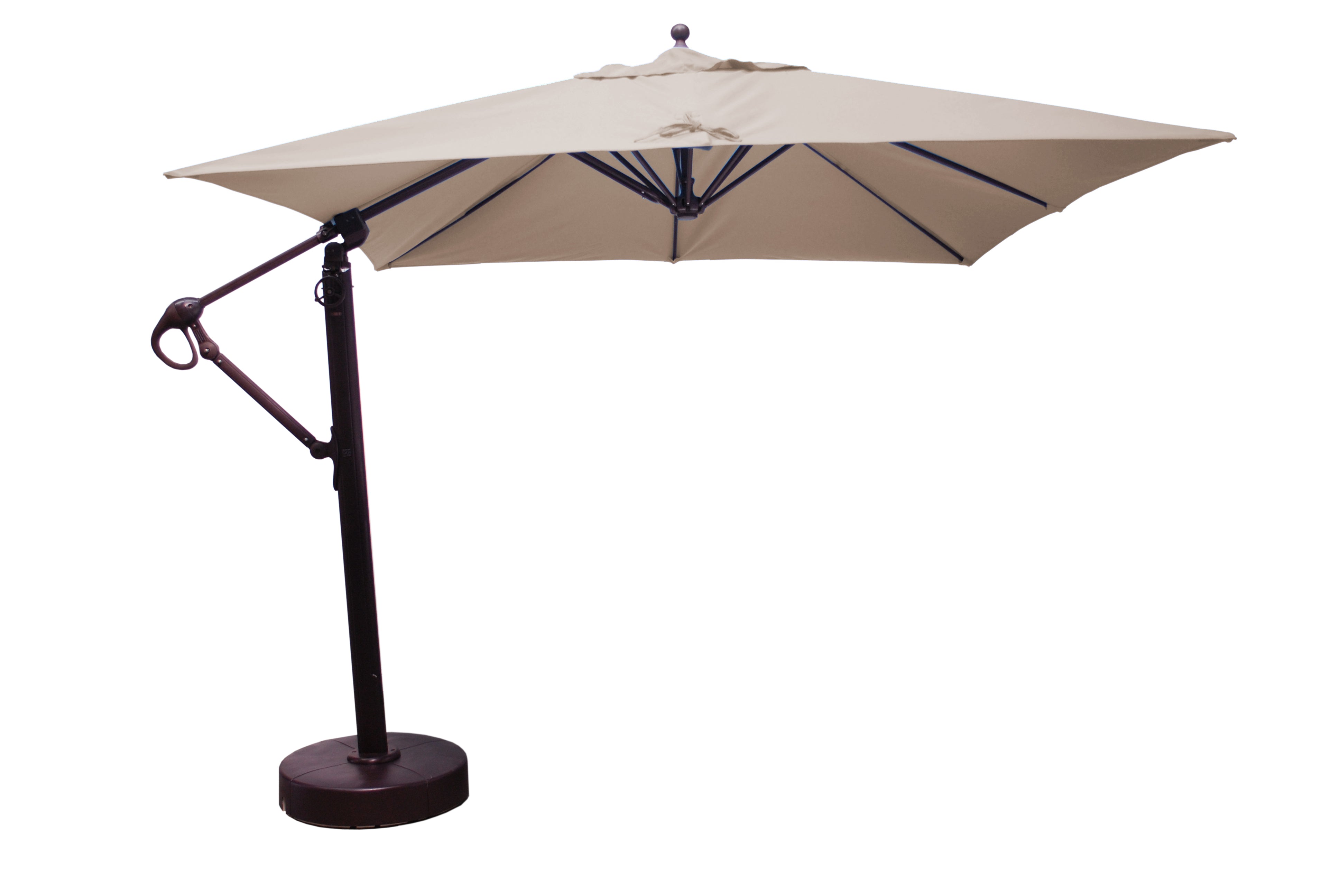 10'x10’ Square Cantilever Umbrella With Base by Galtech