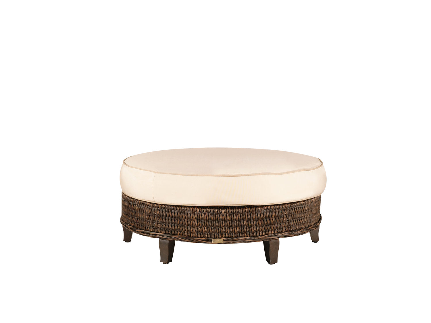 Round outdoor ottoman online cushion