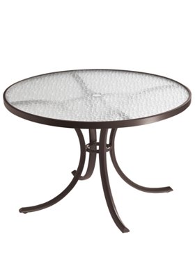 Acrylic 42" Round Dining Umbrella Table 