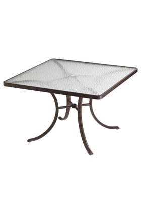 Acrylic 42" Square Dining Umbrella Table