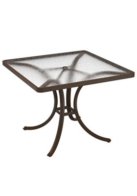 Acrylic 36" Square Dining Umbrella Table 