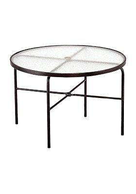 Acrylic 42" Round Dining Table With Umbrella Hole