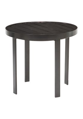 Aluminum Slat 24" Round End Table