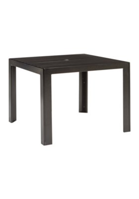 Aluminum Slat 36" Square Dining Umbrella Table