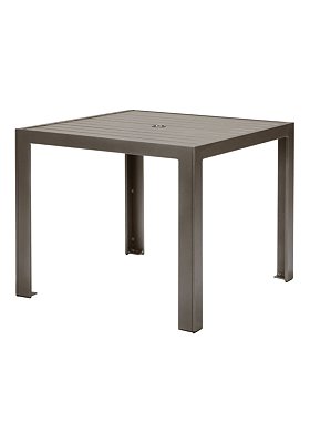 Aluminum Slat 36" Square ADA Dining Umbrella Table