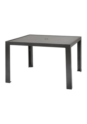 Aluminum Slat 42" Square Dining Umbrella Table