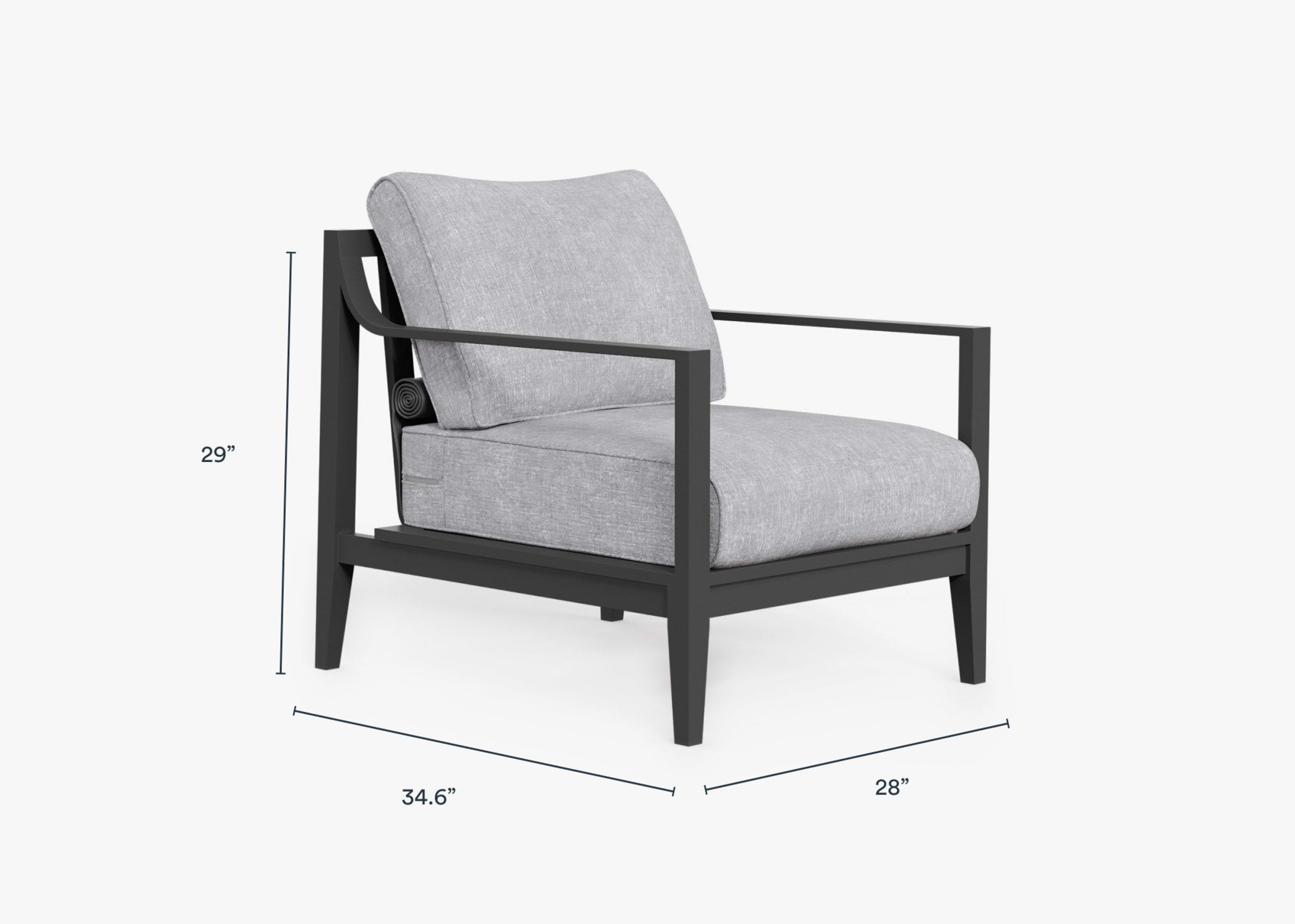 Aluminum Outdoor Armchair dimensions