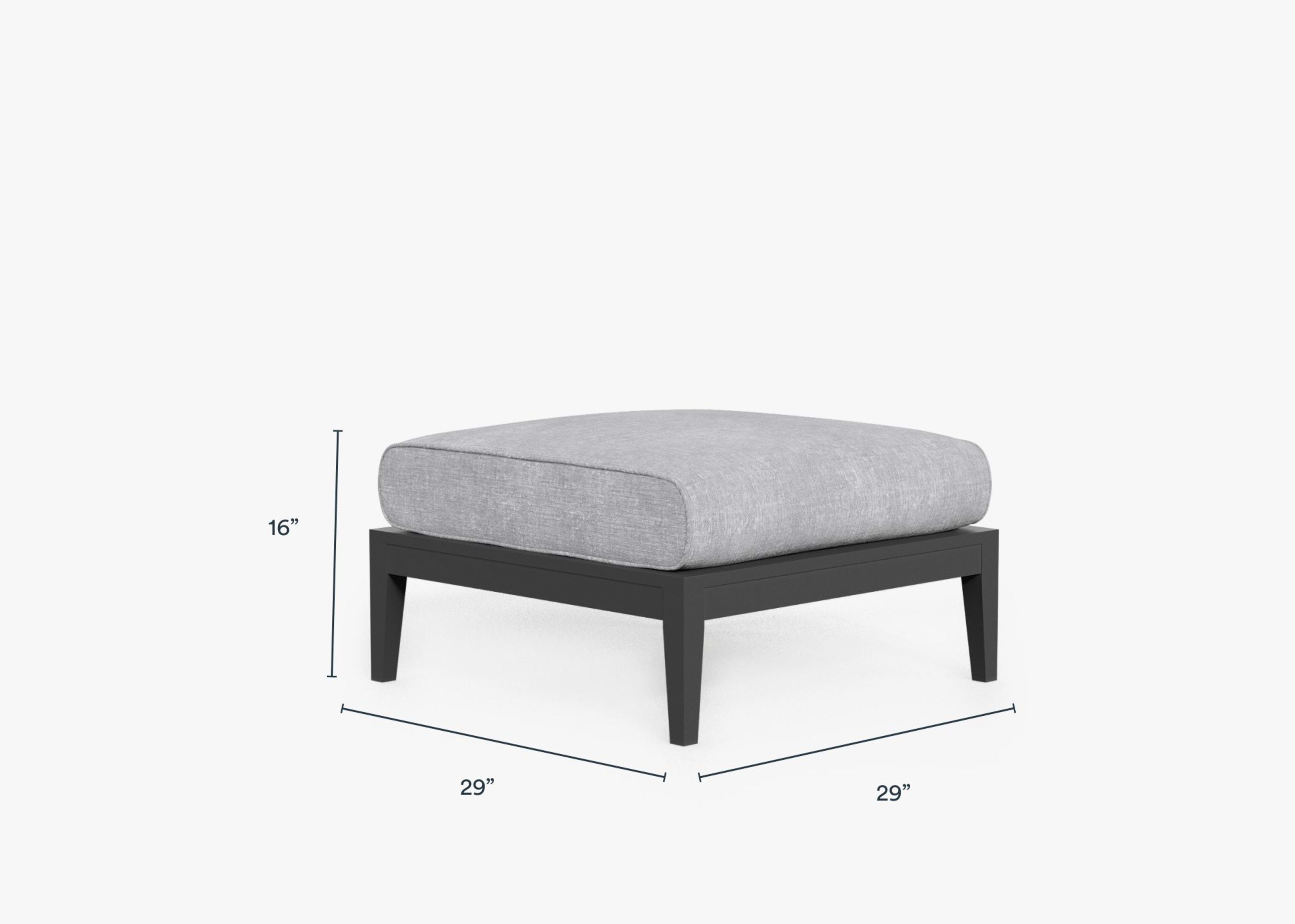 Aluminum Outdoor Ottoman By Outer