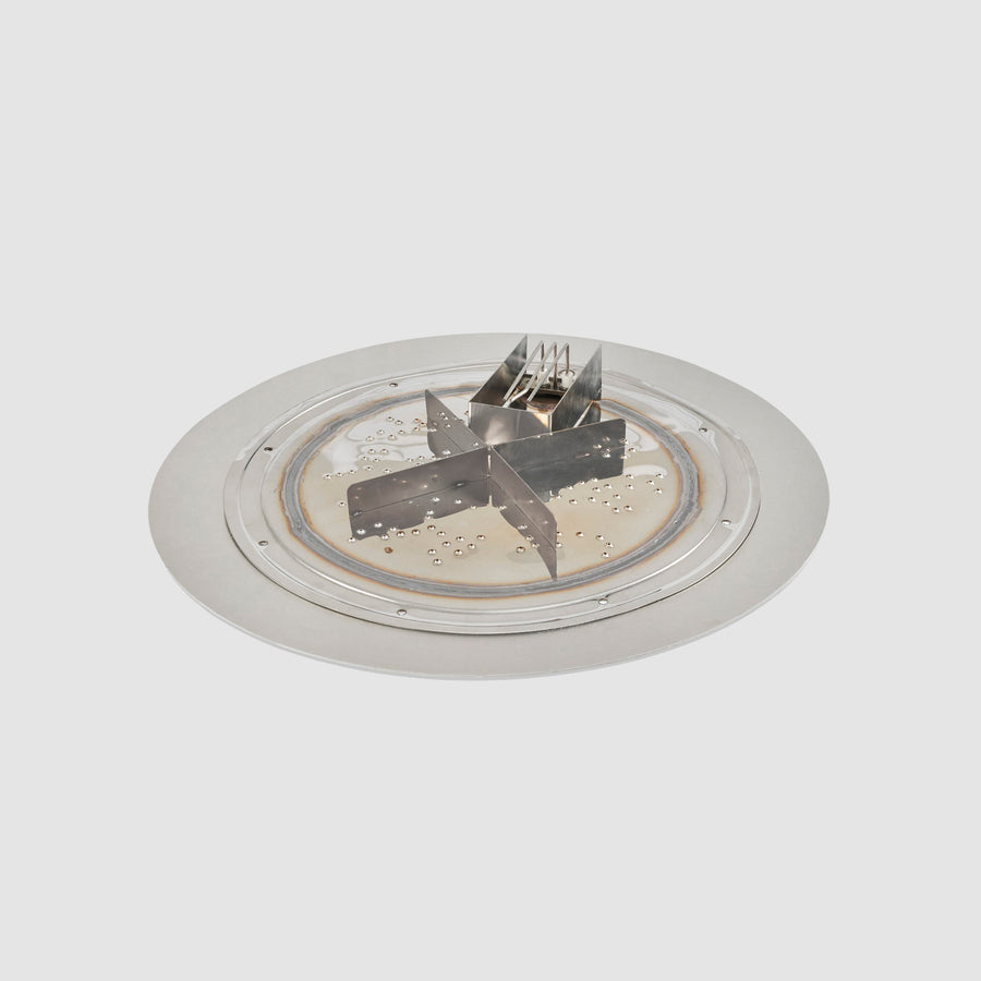 Crystal Fire Plus Round Gas Burner Insert and Plate Kit