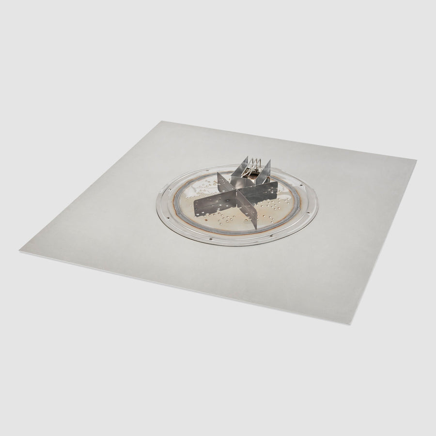 Crystal Fire Plus Square Gas Burner Insert and Plate Kit