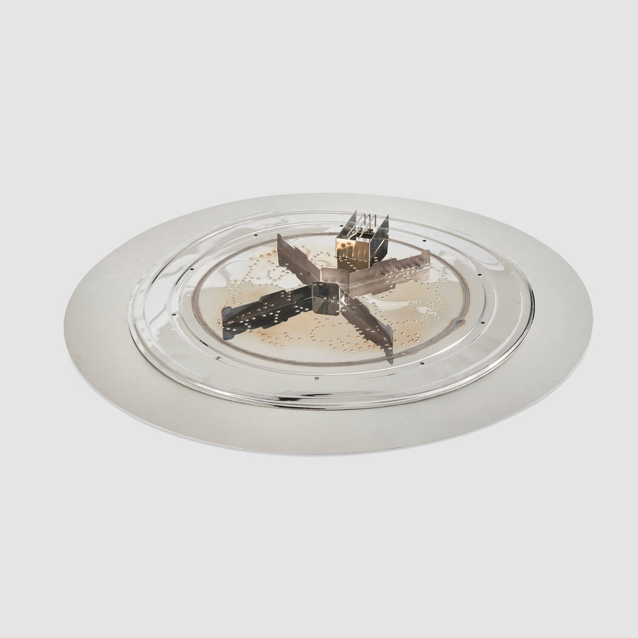 Crystal Fire Plus Round Gas Burner Insert and Plate Kit