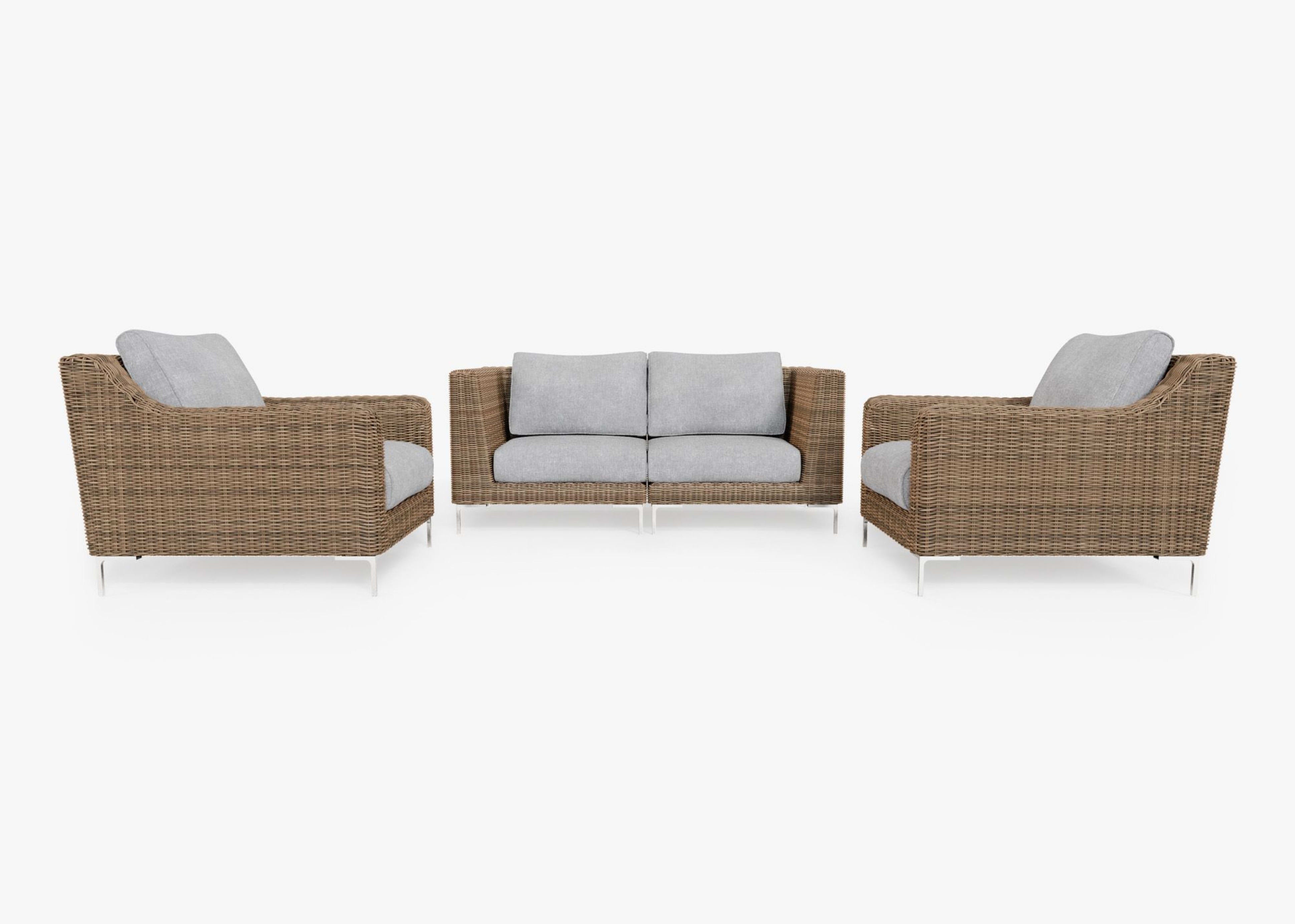 Wicker Outdoor Loveseat with Armchairs - 4 Seat By Outer