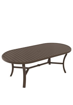 Banchetto 84" x 42" Oval KD Dining Umbrella Table