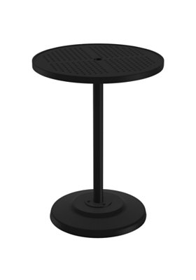 Boulevard 30" Round KD Pedestal Bar Umbrella Table