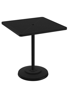 Boulevard 36" Square KD Pedestal Bar Umbrella Table