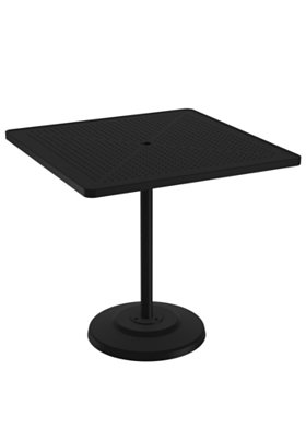 Boulevard 42" Square KD Pedestal Bar Umbrella Table