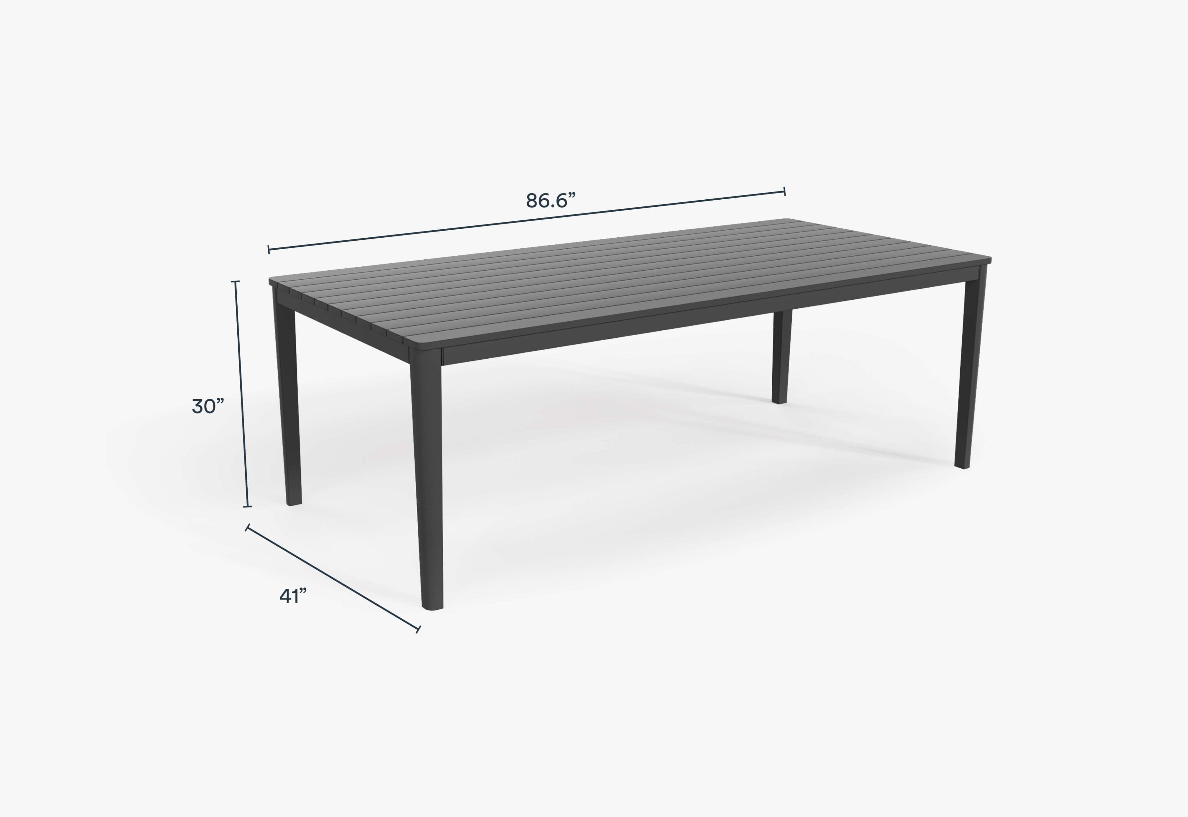 Aluminum Outdoor Dining - dining table dimensions