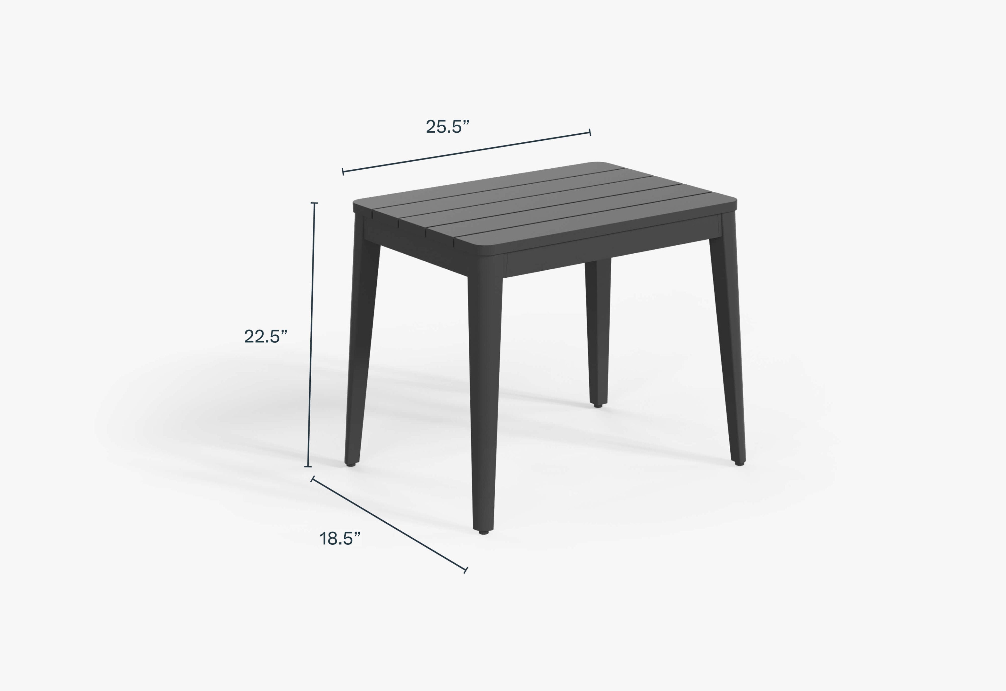 Aluminum Outdoor Side Table dimensions