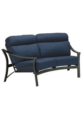 Corsica Cushion Crescent Love Seat by Tropitone