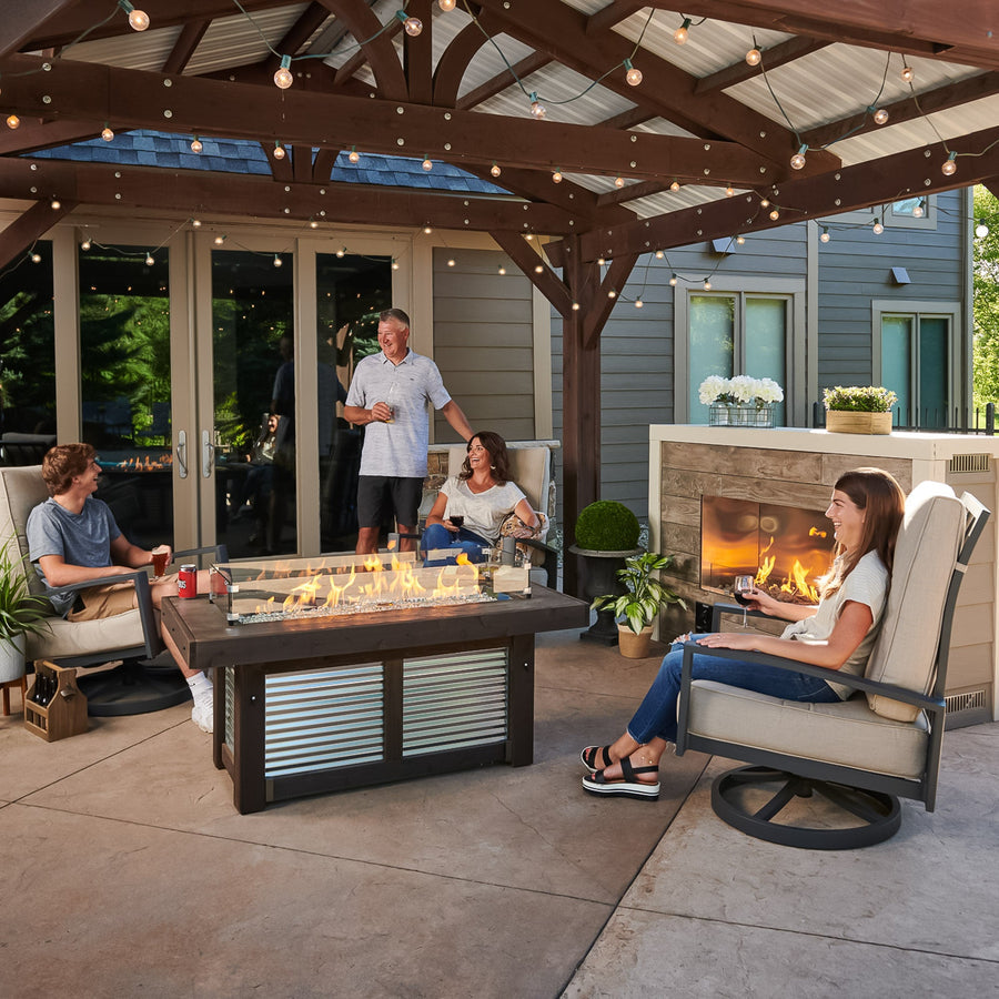 Denali Brew Linear Gas Fire Pit Table