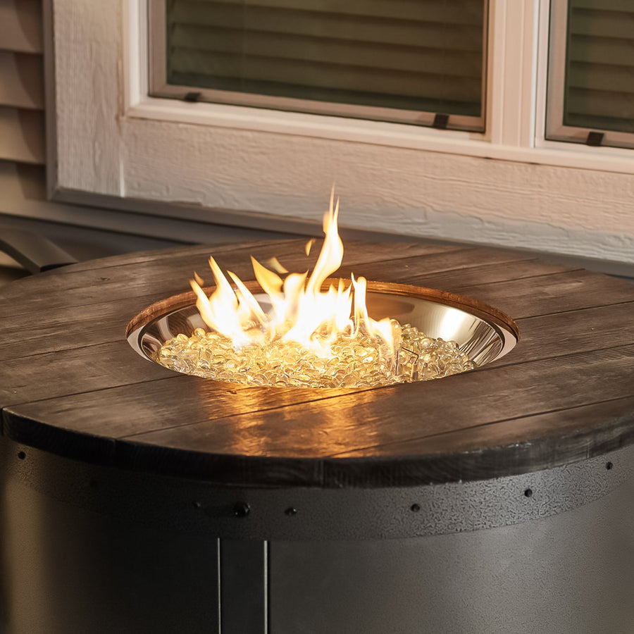 Edison Round Gas Fire Pit Table