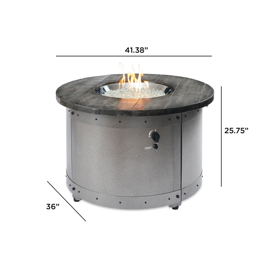 Edison Round Gas Fire Pit Table Dimensions