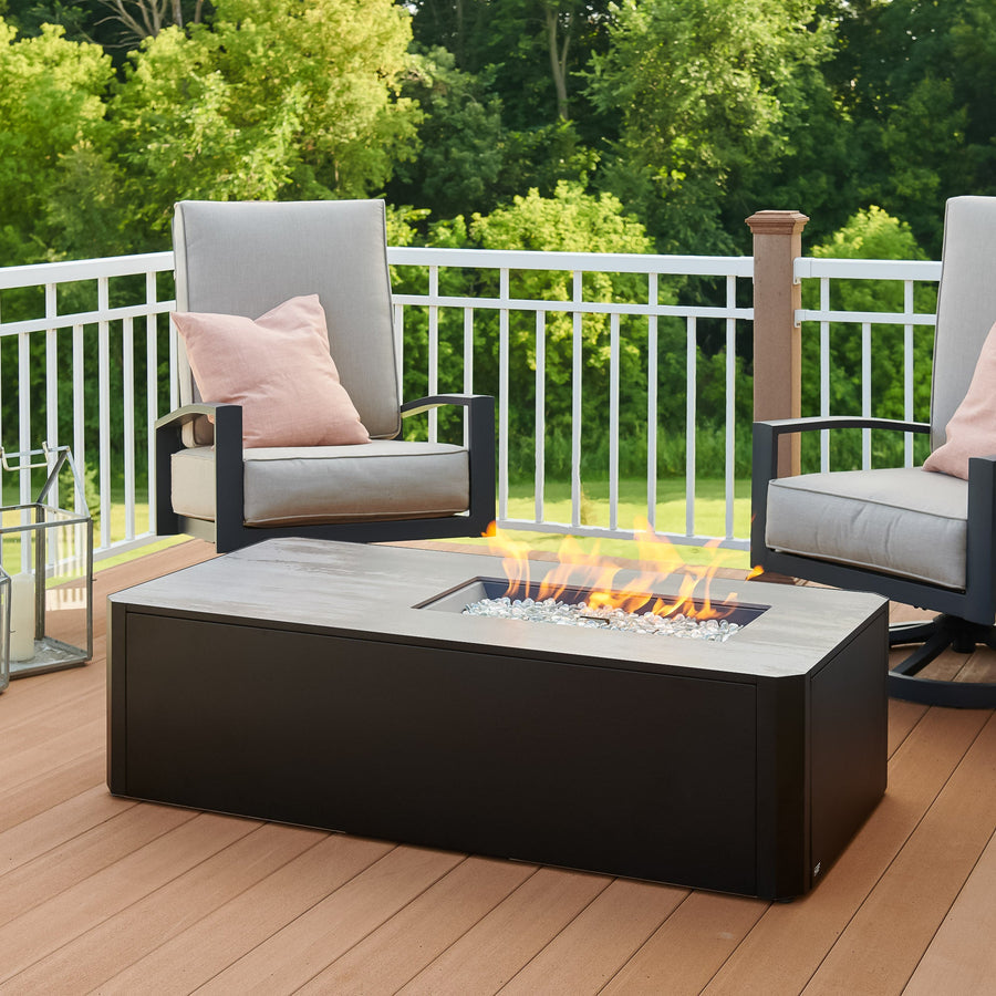 Kinney Rectangular Gas Fire Pit Table