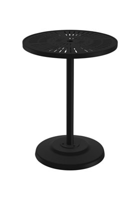 La'Stratta 30" Round KD Pedestal Bar Umbrella Table