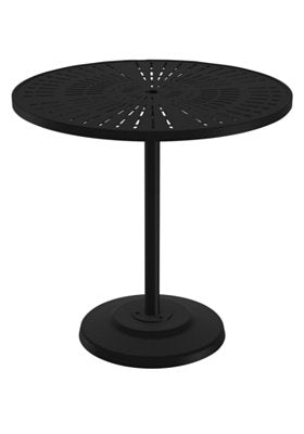 La'Stratta 42" Round KD Pedestal Bar Umbrella Table