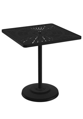 La'Stratta 36" Square KD Pedestal Bar Umbrella Table