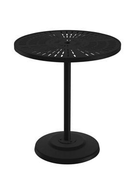 La'Stratta 36" Round KD Pedestal Bar Umbrella Table