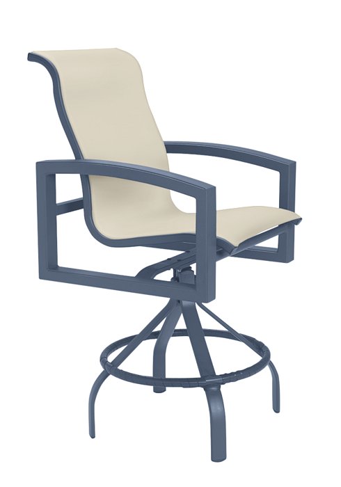 Lakeside Sling Swivel Bar Stool