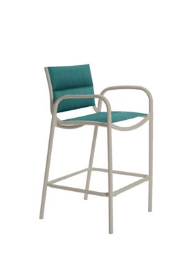 Millennia Padded Sling Stationary Bar Stool By Tropitone