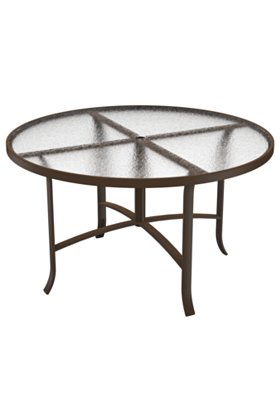 Acrylic 48" Round Dining Umbrella Table