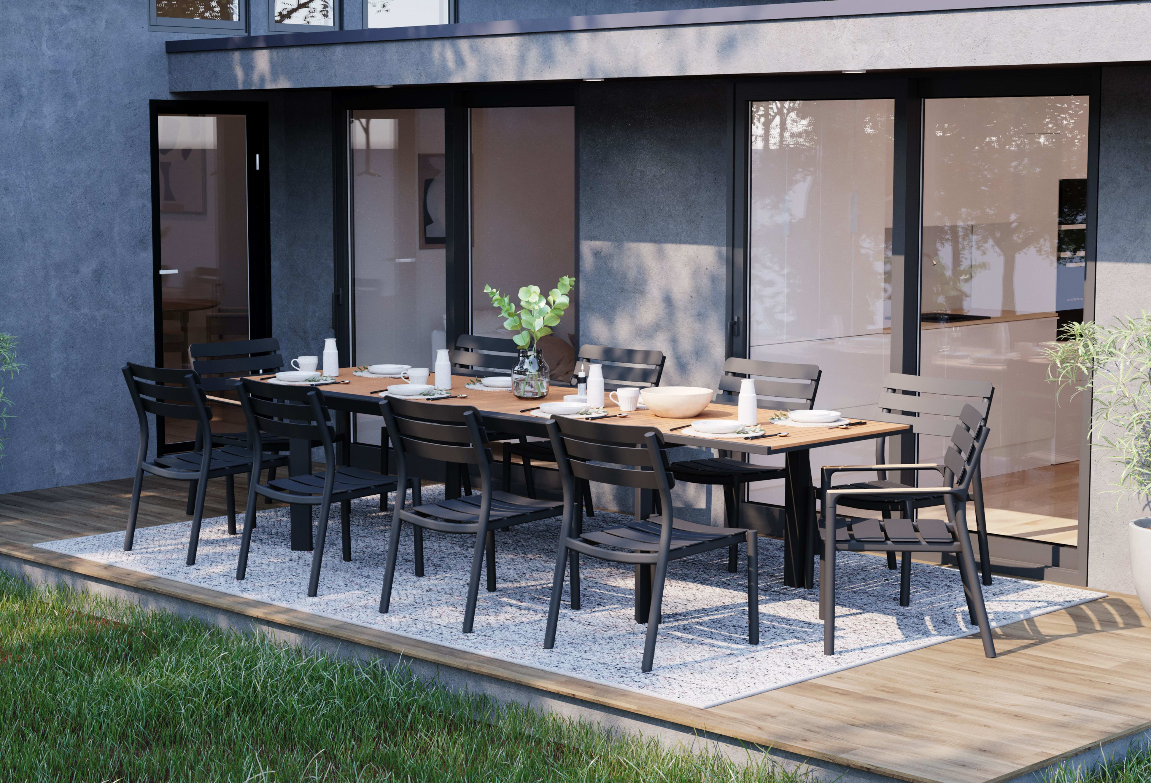 outer aluminum dining set