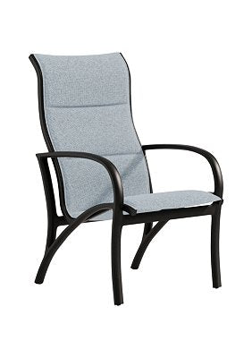 Ronde Padded Sling High Back Dining Chair By Tropitone