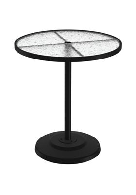 Acrylic Round 36" CFA Base Pedestal Umbrella Bar Table, KD